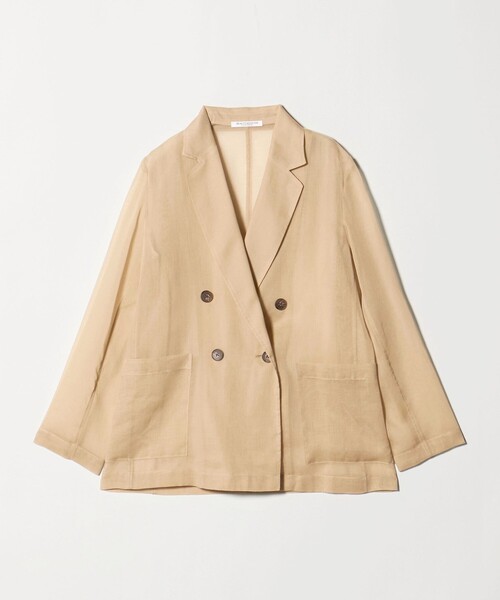 BEAUTY&YOUTH UNITED ARROWS（ビューティーアンドユースユナイテッドアローズ）の「ポリエステル シアー ダブルジャケット ウォッシャブル（テーラードジャケット・レディース・ブラック/ベージュ・XS/S/M）」の16枚目の写真