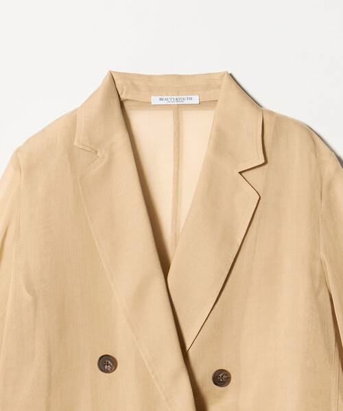 BEAUTY&YOUTH UNITED ARROWS（ビューティーアンドユースユナイテッドアローズ）の「ポリエステル シアー ダブルジャケット ウォッシャブル（テーラードジャケット・レディース・ブラック/ベージュ・XS/S/M）」の14枚目の写真
