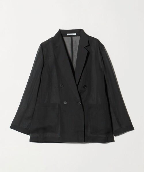 BEAUTY&YOUTH UNITED ARROWS（ビューティーアンドユースユナイテッドアローズ）の「ポリエステル シアー ダブルジャケット ウォッシャブル（テーラードジャケット・レディース・ブラック/ベージュ・XS/S/M）」の8枚目の写真