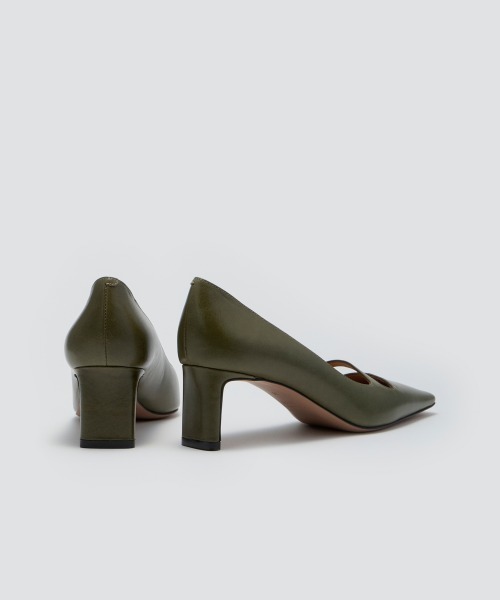 セール】DAMA グランデアネッリ パンプス 5.5cm MOSS GREEN（パンプス
