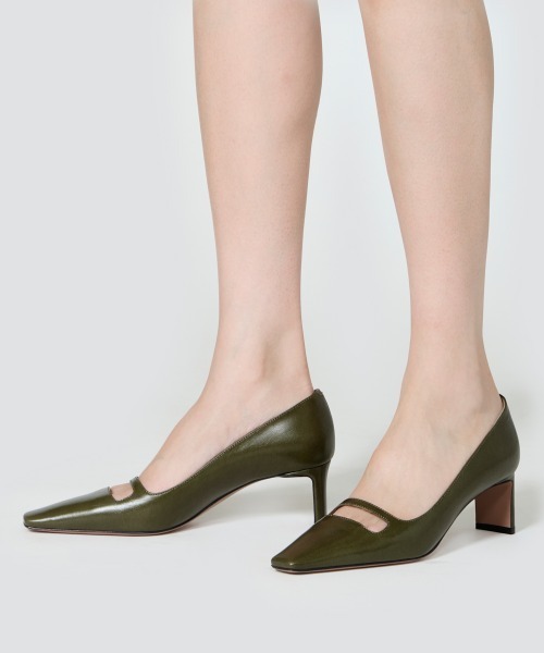 セール】DAMA グランデアネッリ パンプス 5.5cm MOSS GREEN（パンプス