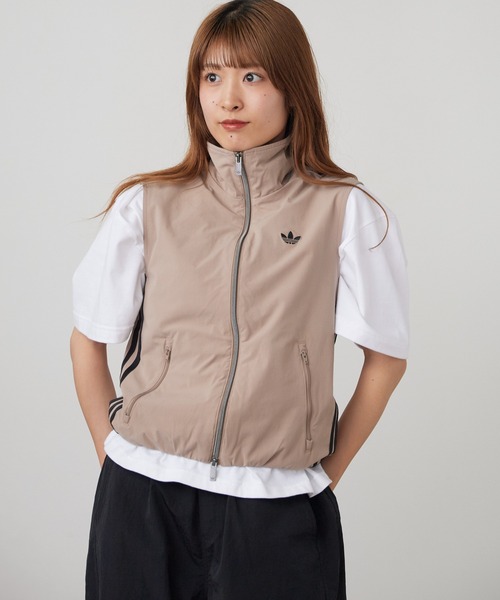 adidas（アディダス）の「adidas/アディダス ADILENIUM 5.0 SLEEVELESS TRACK TOP トラックトップ 2026年 夏 夏服 秋服（ベスト・レディース・ブラック/ブラウン・XS/S/M/L）」の2枚目の写真