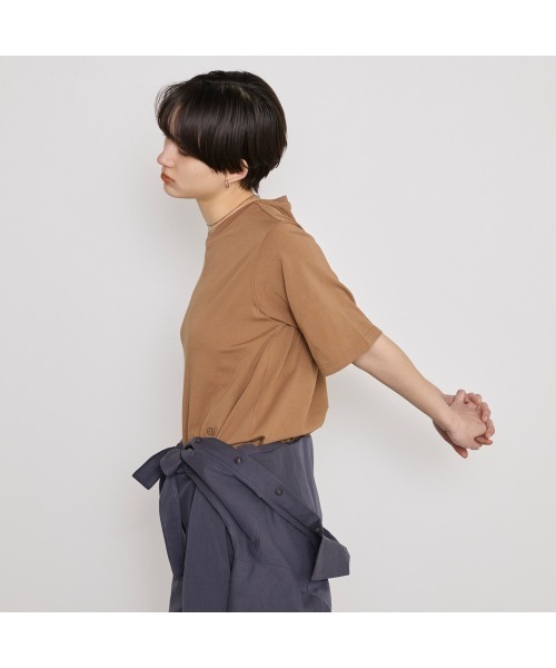 COMMON+HAUS(コモンハウス)の「コットンクロップドTシャツ(Tシャツ/カットソー・レディース・ホワイト/ブラウン・FREE)」の8枚目の写真