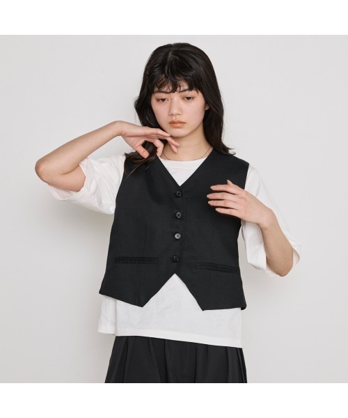 COMMON+HAUS(コモンハウス)の「コットンクロップドTシャツ(Tシャツ/カットソー・レディース・ホワイト/ブラウン・FREE)」の10枚目の写真