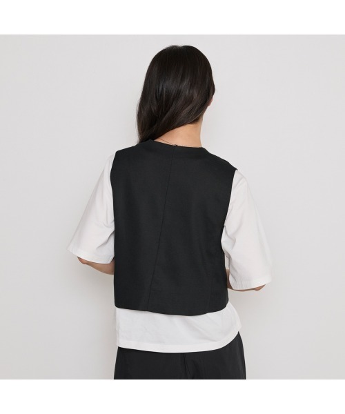 COMMON+HAUS(コモンハウス)の「コットンクロップドTシャツ(Tシャツ/カットソー・レディース・ホワイト/ブラウン・FREE)」の12枚目の写真