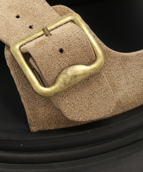 B.C STOCK(ベーセーストック)の「2BELT プラットフォームサンダル(サンダル・レディース・ベージュ/ブラウン/ブラック・24cm/23cm/25cm)」の13枚目の写真