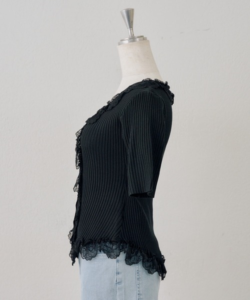 Another Branch olive des olive（アナザーブランチオリーブデオリーブ）の「レース付カーディガン（カーディガン/ボレロ・レディース・アイボリー/ブラック/グレー・FREE）」の13枚目の写真