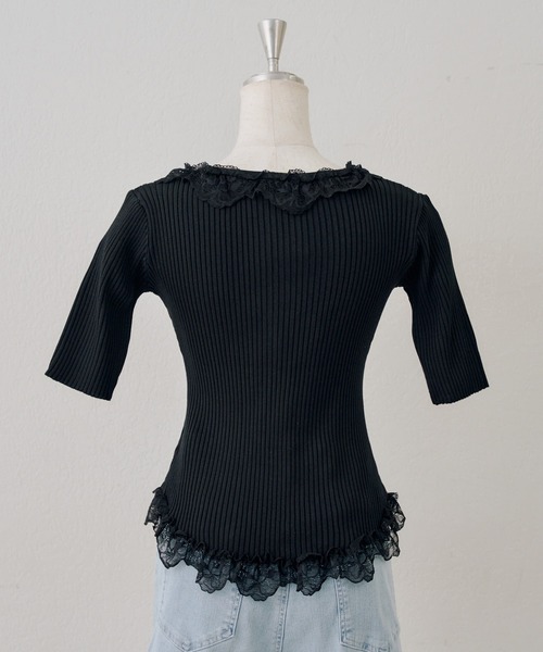 Another Branch olive des olive（アナザーブランチオリーブデオリーブ）の「レース付カーディガン（カーディガン/ボレロ・レディース・アイボリー/ブラック/グレー・FREE）」の12枚目の写真