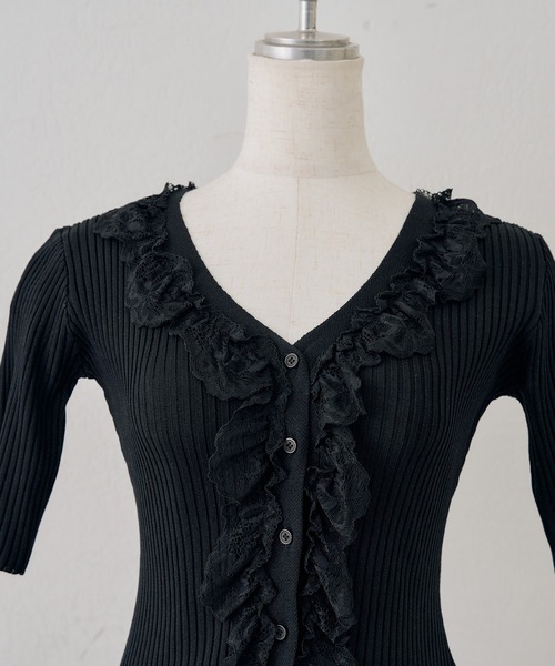 Another Branch olive des olive（アナザーブランチオリーブデオリーブ）の「レース付カーディガン（カーディガン/ボレロ・レディース・アイボリー/ブラック/グレー・FREE）」の11枚目の写真