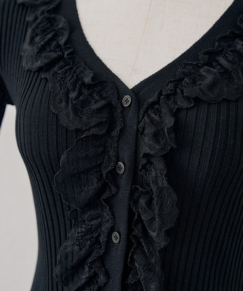 Another Branch olive des olive（アナザーブランチオリーブデオリーブ）の「レース付カーディガン（カーディガン/ボレロ・レディース・アイボリー/ブラック/グレー・FREE）」の9枚目の写真