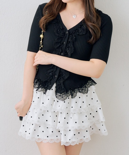 Another Branch olive des olive（アナザーブランチオリーブデオリーブ）の「レース付カーディガン（カーディガン/ボレロ・レディース・アイボリー/ブラック/グレー・FREE）」の21枚目の写真