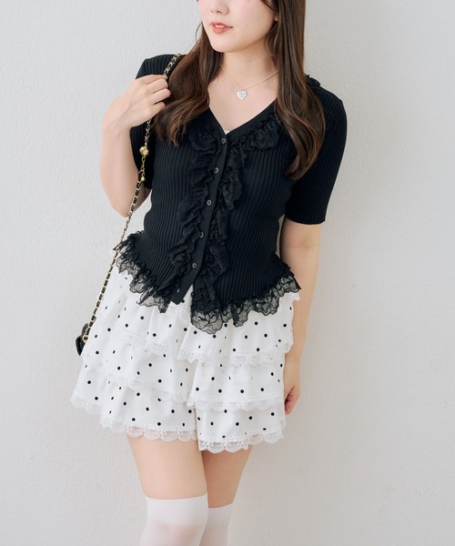 Another Branch olive des olive（アナザーブランチオリーブデオリーブ）の「レース付カーディガン（カーディガン/ボレロ・レディース・アイボリー/ブラック/グレー・FREE）」の20枚目の写真