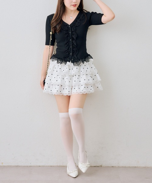 Another Branch olive des olive（アナザーブランチオリーブデオリーブ）の「レース付カーディガン（カーディガン/ボレロ・レディース・アイボリー/ブラック/グレー・FREE）」の18枚目の写真