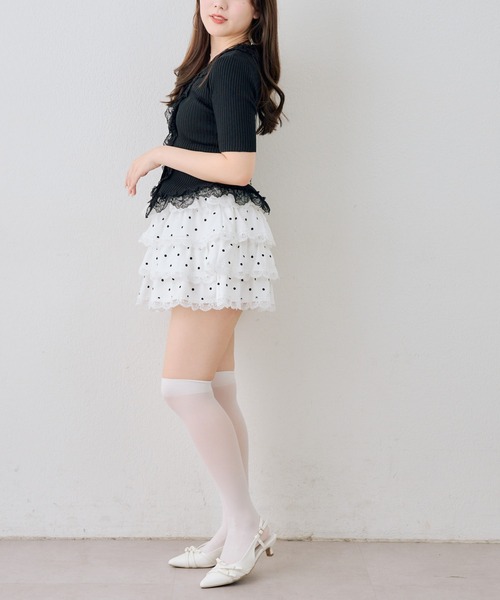 Another Branch olive des olive（アナザーブランチオリーブデオリーブ）の「レース付カーディガン（カーディガン/ボレロ・レディース・アイボリー/ブラック/グレー・FREE）」の17枚目の写真