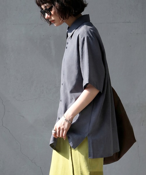 antiqua(アンティカ)の「チェック柄 シャツ(シャツ/ブラウス・レディース・レッド系その他/グレー系その他・P/R)」の5枚目の写真