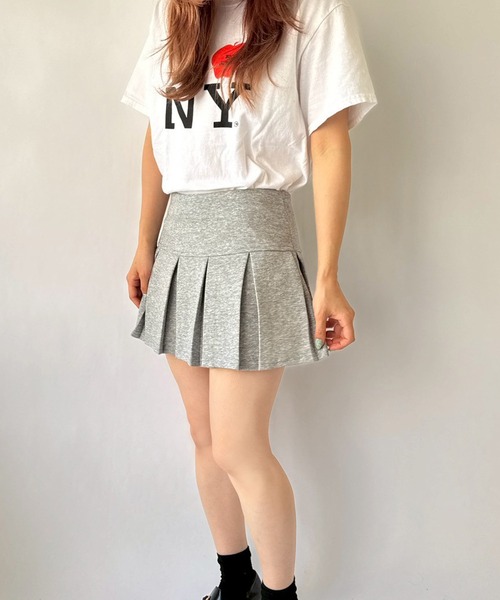 Port(ポート)の「【 New market 】 スウェット プリーツ スカート パンツ(スカート・レディース・グレー/ブラック・S/M)」の16枚目の写真