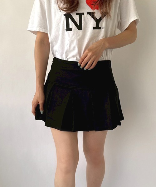 Port(ポート)の「【 New market 】 スウェット プリーツ スカート パンツ(スカート・レディース・グレー/ブラック・S/M)」の5枚目の写真