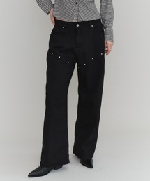 Studded Line Straight Denim Pants / スタッズラインストレートデニムパンツ