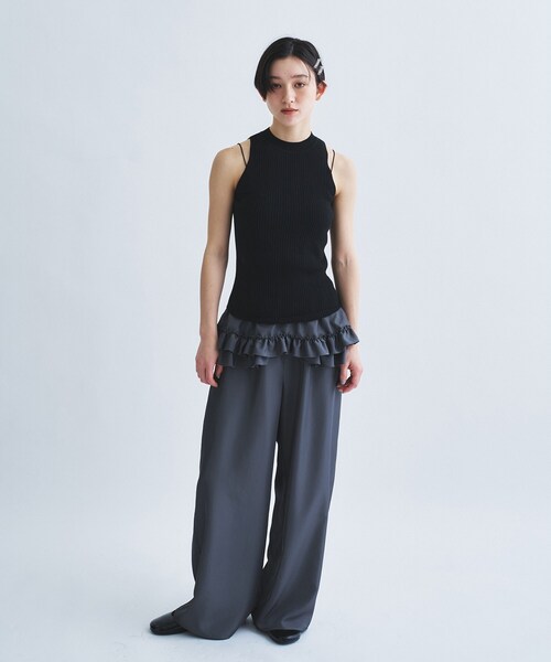 CODE A(コードエー)の「rib highneck pullover(ニット/セーター・レディース・パープル/アイボリー/ブラック・00)」の11枚目の写真