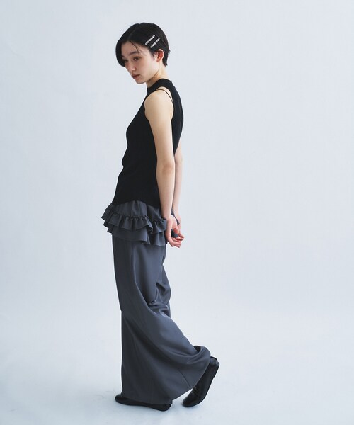 CODE A(コードエー)の「rib highneck pullover(ニット/セーター・レディース・パープル/アイボリー/ブラック・00)」の12枚目の写真