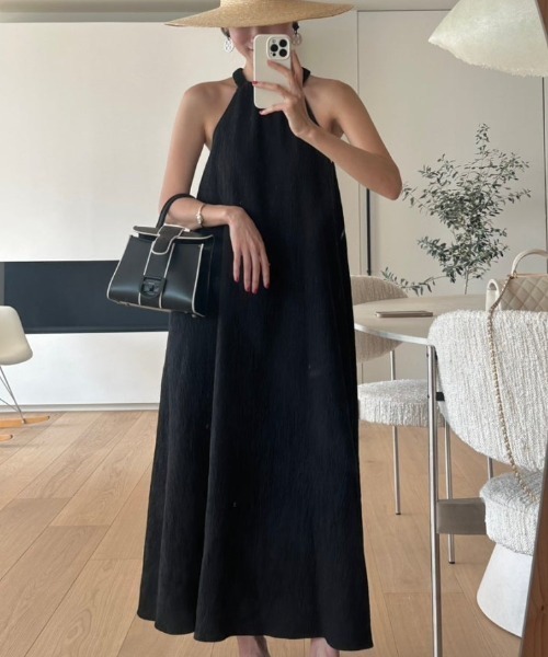 YUGA_YGMC Korean-style Halter neck summer dress（ワンピース