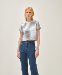 MARITHE + FRANCOIS GIRBAUD（マリテフランソワジルボー）の「W CLASSIC LOGO CROP TEE（Tシャツ/カットソー）」
