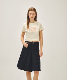 MARITHE + FRANCOIS GIRBAUD（マリテフランソワジルボー）の「W CLASSIC LOGO CROP TEE（Tシャツ/カットソー）」