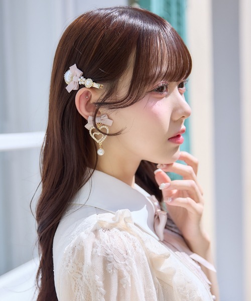 ROJITA(ロジータ)の「ハートパールリボンクリップセット(バレッタ/ヘアクリップ・レディース・ブルー/ピンク/ブラック・FREE)」の17枚目の写真
