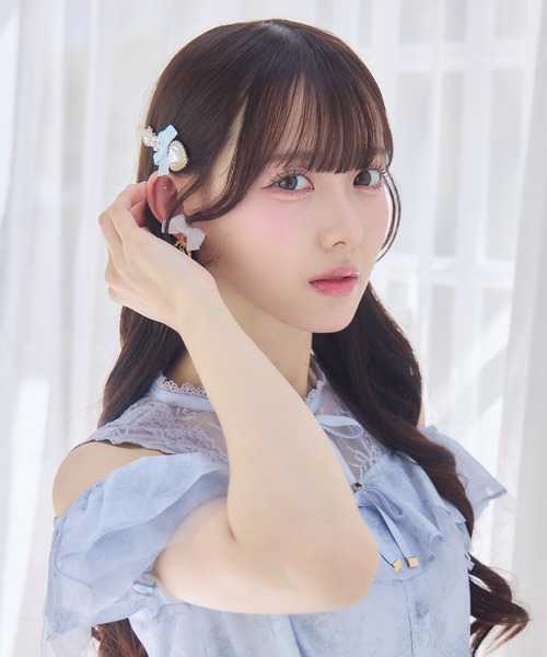 ROJITA(ロジータ)の「ハートパールリボンクリップセット(バレッタ/ヘアクリップ・レディース・ブルー/ピンク/ブラック・FREE)」の9枚目の写真