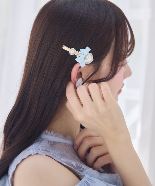 ROJITA(ロジータ)の「ハートパールリボンクリップセット(バレッタ/ヘアクリップ・レディース・ブルー/ピンク/ブラック・FREE)」の13枚目の写真