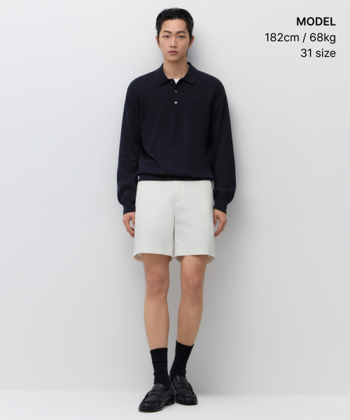 MUSINSA STANDARD（ムシンサスタンダード）の「[シティワーカーズ] コットンショーツ [ホワイト]（その他パンツ・メンズ・その他・26/27/28/29/33/34/36/38/42/30/31/32/40）」の4枚目の写真