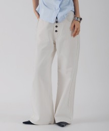MUHET(�~���G�[�^)��lace button-fly denim pants / ���[�X�{�^���t���C�f�j���p���c(�f�j���p���c)