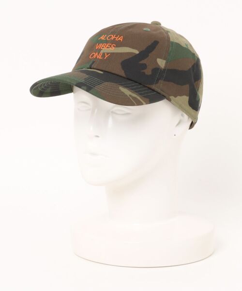URBAN ISLAND SOCIETY(アーバンアイランドソサエティ)の「ストラップバックキャップ 帽子 ALOHA VIBES ONLY CAP / URBAN ISLAND SOCIETY(アーバンアイランドソサエティ)(キャップ・メンズ・インディゴブルー/スカイブルー/ブラック/ライトブルー/グリーン/バーガンディー/ウッドランド/ベージュ・FREE)」の8枚目の写真