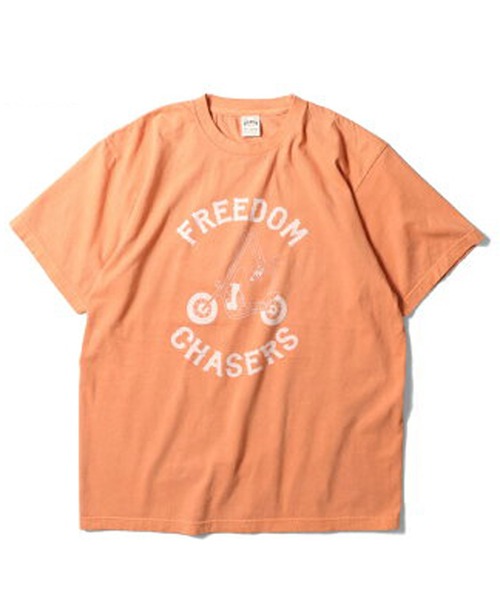 HOUSTON（ヒューストン）の「HOUSTON ピグメントプリントTシャツ(DEVIL)（Tシャツ/カットソー・メンズ・ブラック/オレンジ/ホワイト・MEDIUM/X-LARGE/XX-LARGE/LARGE）」の3枚目の写真