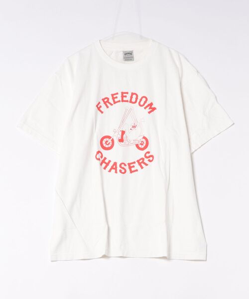 HOUSTON（ヒューストン）の「HOUSTON ピグメントプリントTシャツ(DEVIL)（Tシャツ/カットソー・メンズ・ブラック/オレンジ/ホワイト・MEDIUM/X-LARGE/XX-LARGE/LARGE）」の4枚目の写真