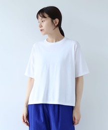 △ガス強撚コットンニット 半袖プルオーバー