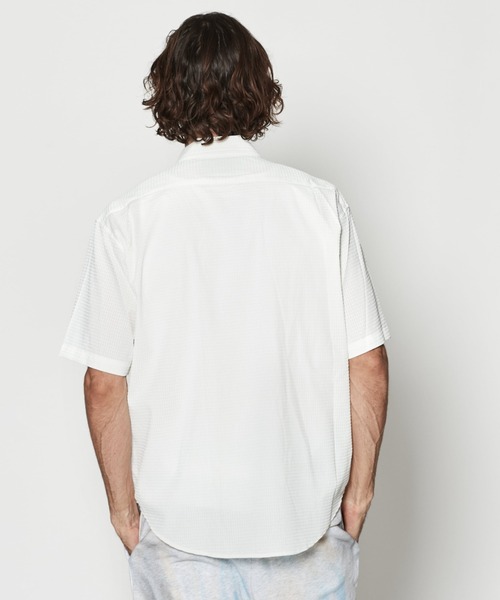 ACANTHUS(アカンサス)の「ACANTHUS:Dot Air Zip Up S/S Shirt(シャツ/ブラウス・メンズ・チャコールグレー/ホワイト・L/M)」の6枚目の写真