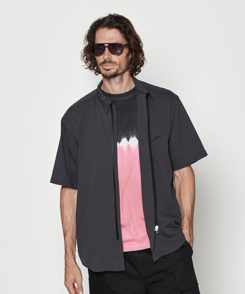 ACANTHUS(アカンサス)の「ACANTHUS:Dot Air Zip Up S/S Shirt(シャツ/ブラウス・メンズ・チャコールグレー/ホワイト・L/M)」の11枚目の写真