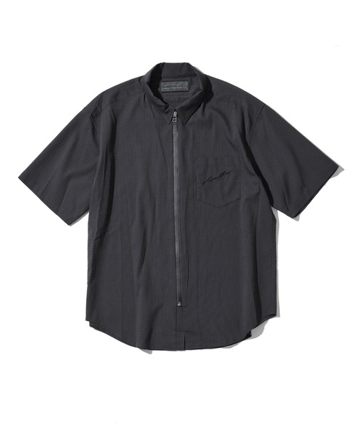 ACANTHUS(アカンサス)の「ACANTHUS:Dot Air Zip Up S/S Shirt(シャツ/ブラウス・メンズ・チャコールグレー/ホワイト・L/M)」の15枚目の写真