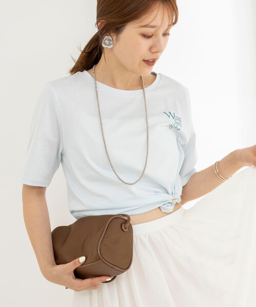 NOLLEY’S(ノーリーズ)の「ウォッシャブルプリントT(Tシャツ/カットソー・レディース・グリーン/ホワイト/サックスブルー/ブラック・38)」の16枚目の写真