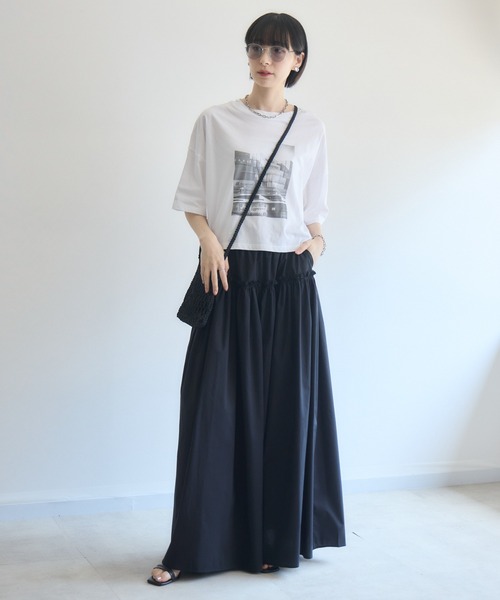 Paradise Picnic(パラダイスピクニック)の「Dignite Collier フォトプリントTシャツ(Tシャツ/カットソー・レディース・ホワイト/ブラック・FREE)」の22枚目の写真