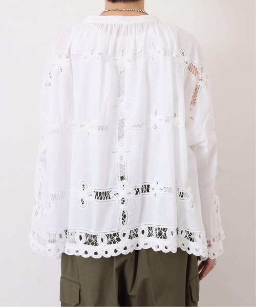 JOURNAL STANDARD LUXE(ジャーナルスタンダード ラックス)の「《追加》バテンレース スタンドカラーギャザーブラウス(シャツ/ブラウス・レディース・ホワイト/ブラック・FREE)」の10枚目の写真