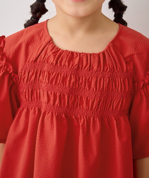 ROPE' PICNIC（ロペピクニック）の「【KIDS/キッズ】サッカーシャーリングワンピース（ワンピース・キッズ・ブラック/レッド・120/130/140/150）」の20枚目の写真