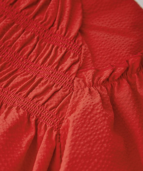 ROPE' PICNIC（ロペピクニック）の「【KIDS/キッズ】サッカーシャーリングワンピース（ワンピース・キッズ・ブラック/レッド・120/130/140/150）」の14枚目の写真