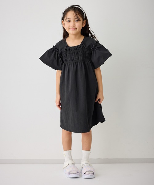 ROPE' PICNIC（ロペピクニック）の「【KIDS/キッズ】サッカーシャーリングワンピース（ワンピース・キッズ・ブラック/レッド・120/130/140/150）」の10枚目の写真