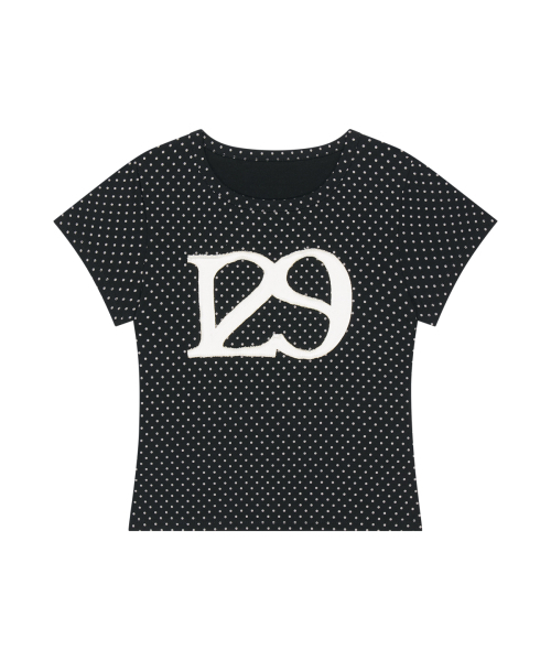 ILLIGO(イリゴ)の「129ロゴパッチフィッテッドTシャツブラックドット(Tシャツ/カットソー・レディース・その他・OS)」の5枚目の写真