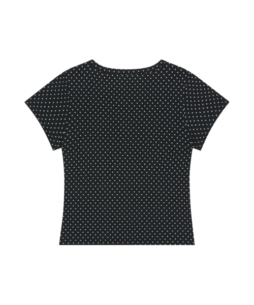 ILLIGO(イリゴ)の「129ロゴパッチフィッテッドTシャツブラックドット(Tシャツ/カットソー・レディース・その他・OS)」の6枚目の写真