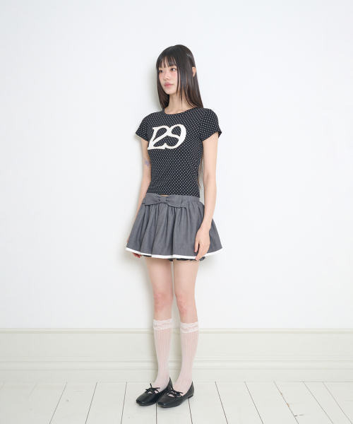 ILLIGO(イリゴ)の「129ロゴパッチフィッテッドTシャツブラックドット(Tシャツ/カットソー・レディース・その他・OS)」の10枚目の写真