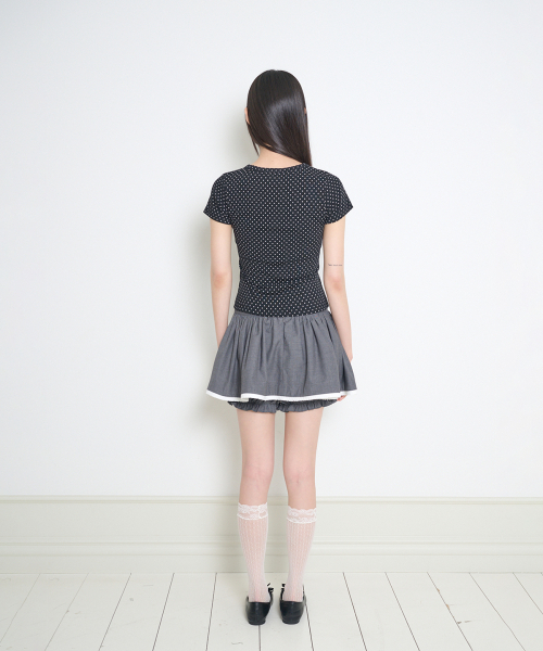 ILLIGO(イリゴ)の「129ロゴパッチフィッテッドTシャツブラックドット(Tシャツ/カットソー・レディース・その他・OS)」の11枚目の写真