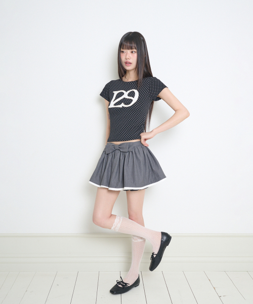 ILLIGO(イリゴ)の「129ロゴパッチフィッテッドTシャツブラックドット(Tシャツ/カットソー・レディース・その他・OS)」の12枚目の写真